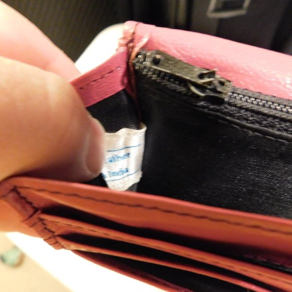 PINK multipocket WALLET 100%Leather Edward Harvey Vintage - Picture 4 of 10